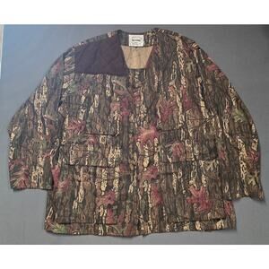 Vintage Brassada Jacket Mens 3X Camo Shooting Hunting Jacket Vented Button